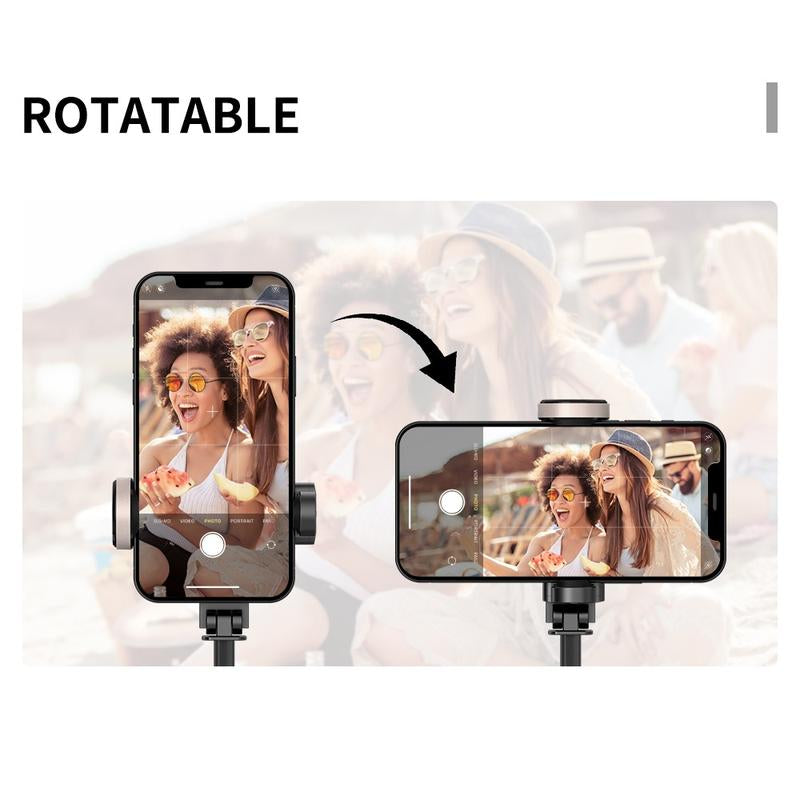 Portable Selfie Stick Tripod, Mini Phone Tripod with Remote Bluetooth, Telescopic Phone Tripod, Upgraded Iphone Tripod Stand & Travel Tripod, Solidest Cell Phone Tripod Portable Recording Cellphone Smartphone Incandescent Christmas Lights Orange Candle