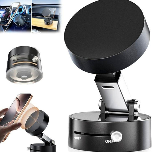 THS 2025 New Vacuum Magnetic Suction Cup Mobile Phone Holder, 360° Adjustable, Hands-Free Magnetic, Foldable, Portable, Multi-Scene Use, Suitable for All Mobile Phones