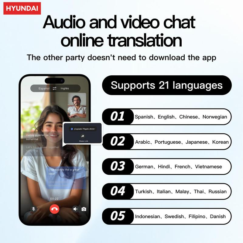 Hyundai Hy-C8Pro Wireless BT Glasses, OWS AI Bluetooth-Compatible Translation Earphones Support 75 Languages Face-To-Face & Simultaneous, Video & Voice Call Real Time Translation Headphones Support Playing Music & Phone Calls