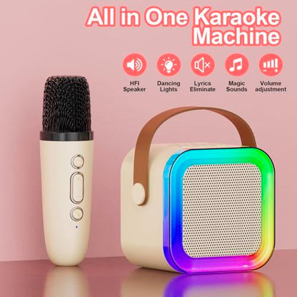 2025 Gift 2 Wireless Microphones with Mini Karaoke Machine for Kids Adults,Portable Bluetooth Speaker, 2 Wireless Microphones with Fun Voice Changing Function-Toys for 5 6 7 8 9 10 Year Old Girl Boys Birthday Gifts Ideas Holiday Gift