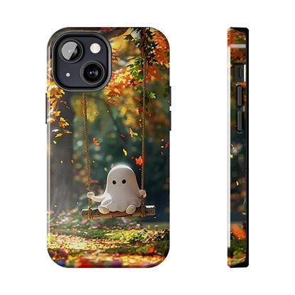 Whimsical Ghost Autumn Halloween Sublimation Phone Case Bundle – Customizable Designs for Iphone 11, 12, 13, 14, 15 Pro & Pro Max.