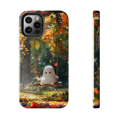 Whimsical Ghost Autumn Halloween Sublimation Phone Case Bundle – Customizable Designs for Iphone 11, 12, 13, 14, 15 Pro & Pro Max.