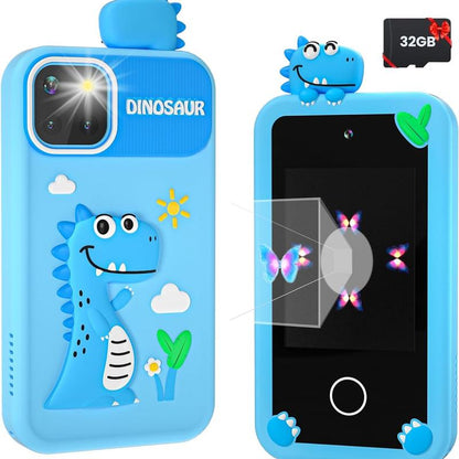 32G Kids Smart Phone, for Girls Boys 3-8 Year Old, Pretend Play Phone Kids Camera Music Player Learning Toy, Christmas Birthday Gifts, 2.8" Touchscreen, Dual Camera Mobile Smartphone