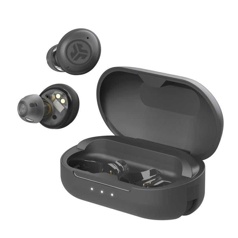 Jlab Hear OTC Hearing Aid & Wireless Earbuds, Earbud Fit, Bluetooth, Ios/Android, 4 Preset Hearing Modes, In-Ear Detect, Built-In Feedback Suppression