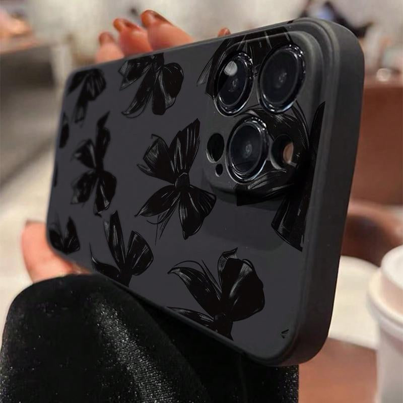 Bowknot Pattern Phone Case, Shockproof Decorative Phone Protector Cover, Phone Accessories Compatible with Iphone 6 7 11 12 13 14 15 Series